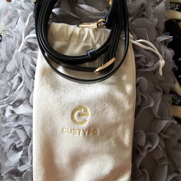 CUSTYPE Galaxy S23 Ultra Black Quilted Phone Case with Gold Zipper and Add Ons - Picture 7 of 11